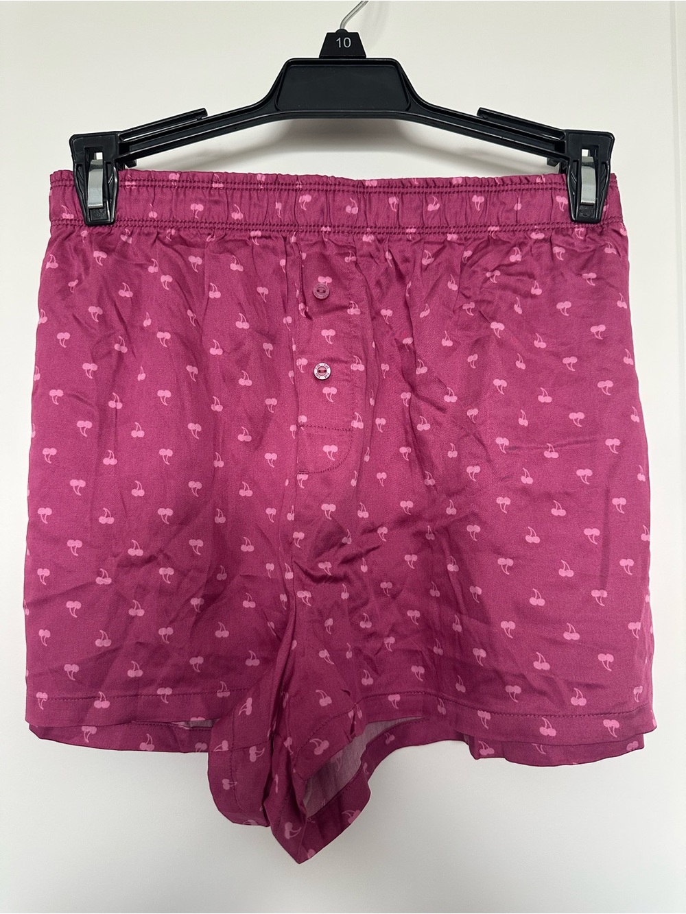 NWT Pink Victoria Secret Boxers with Pink Cherry Print